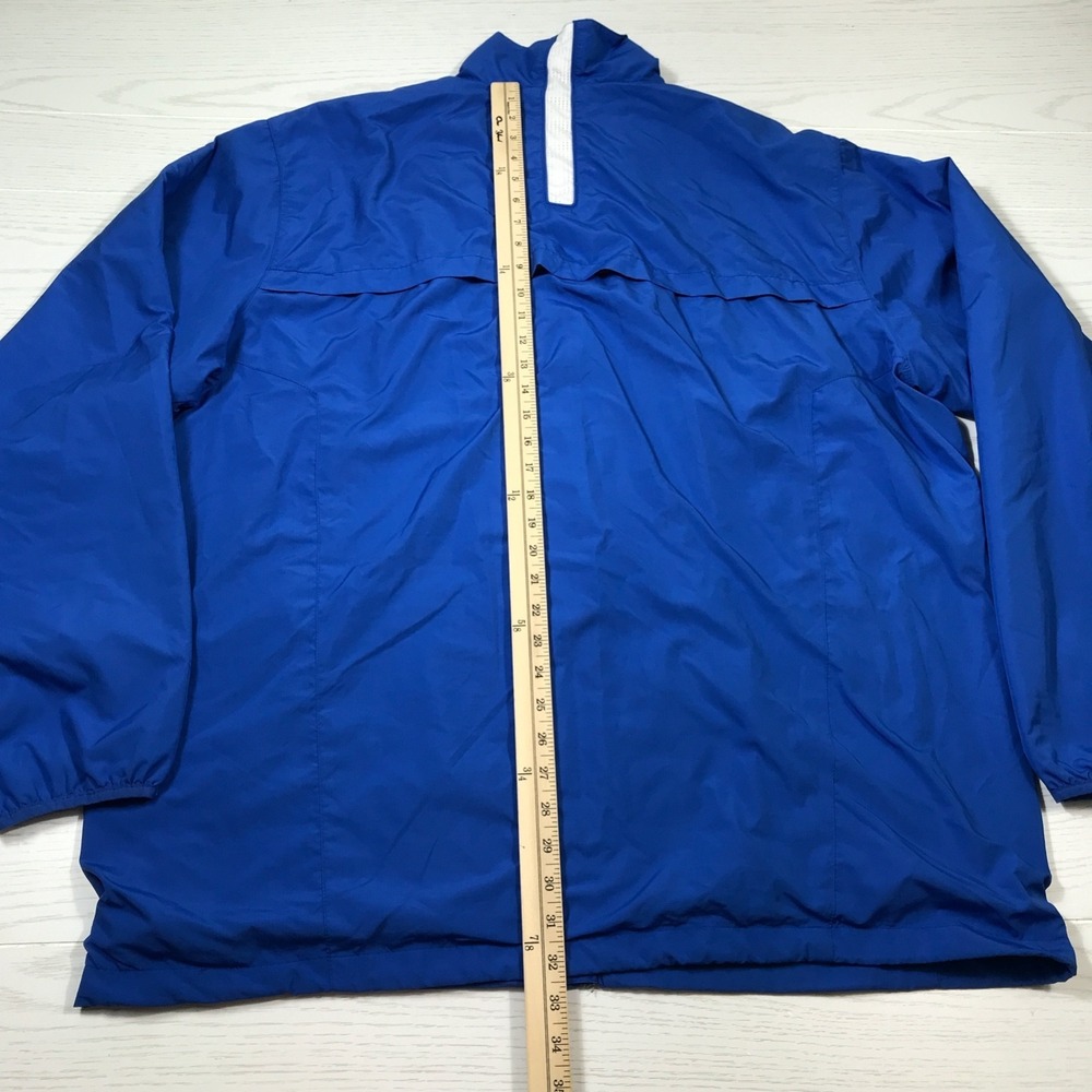 Nike Dri-Fit Windbreaker Jacket Men XXLT Blue Lined Full Zip Vented Zip Pockets - Picture 3 of 16